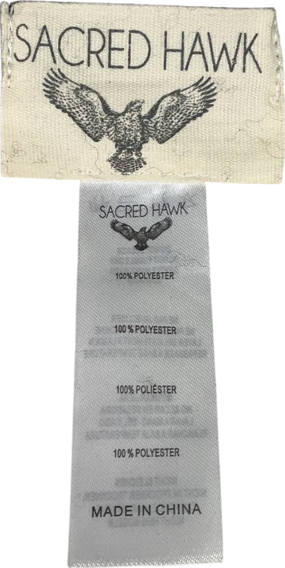 sacred hawk Black Hawk Embellished Beret Hat One Size