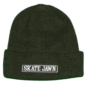 Skate Jawn Cover Box Thermal Knit Beanie - Olive