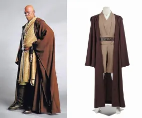 Star Wars Mace Windu Jedi Knight Battle Robe Cosplay Costume Full Set for Halloween Carnival