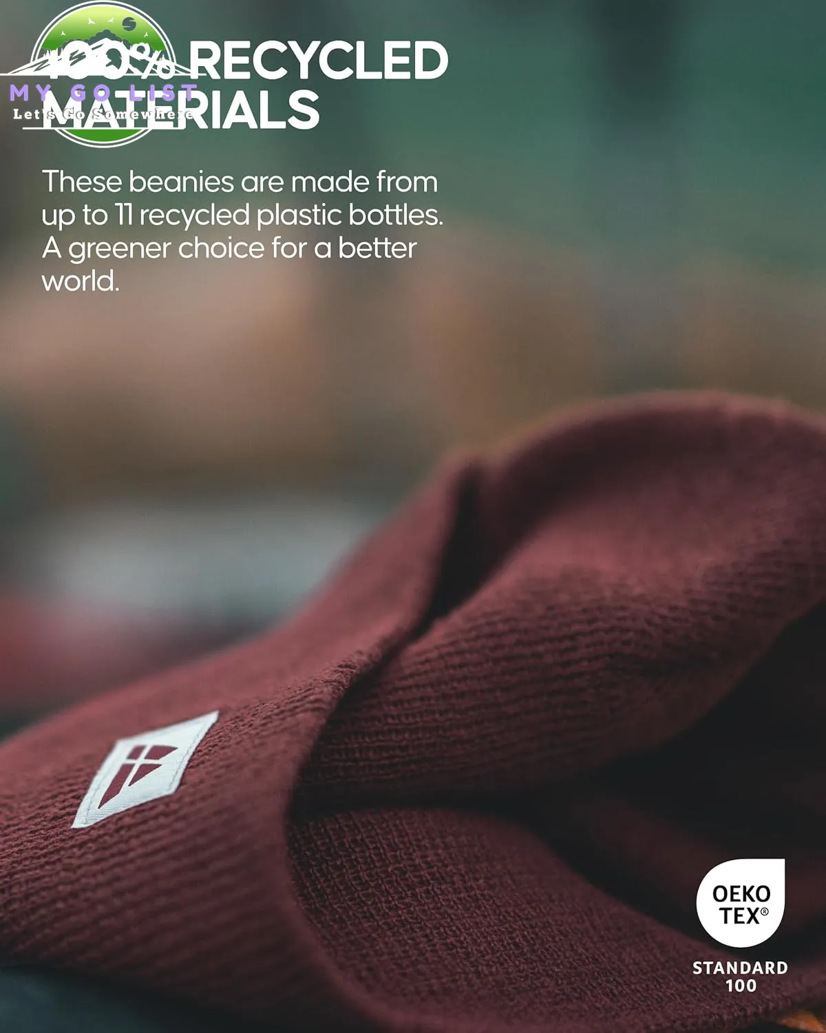 Sustainable Classic Beanie for Men & Women, Plain Kitted Hat
