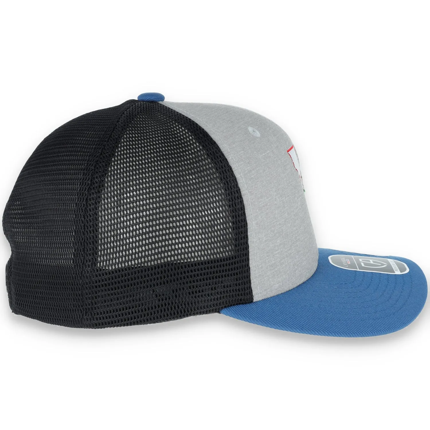 THE COLISEUM CALIFORNIA STATE BEAR TRUCKER Flexfit® SNAPBACK Melange Mesh Back HAT-MELANGE/BLUE
