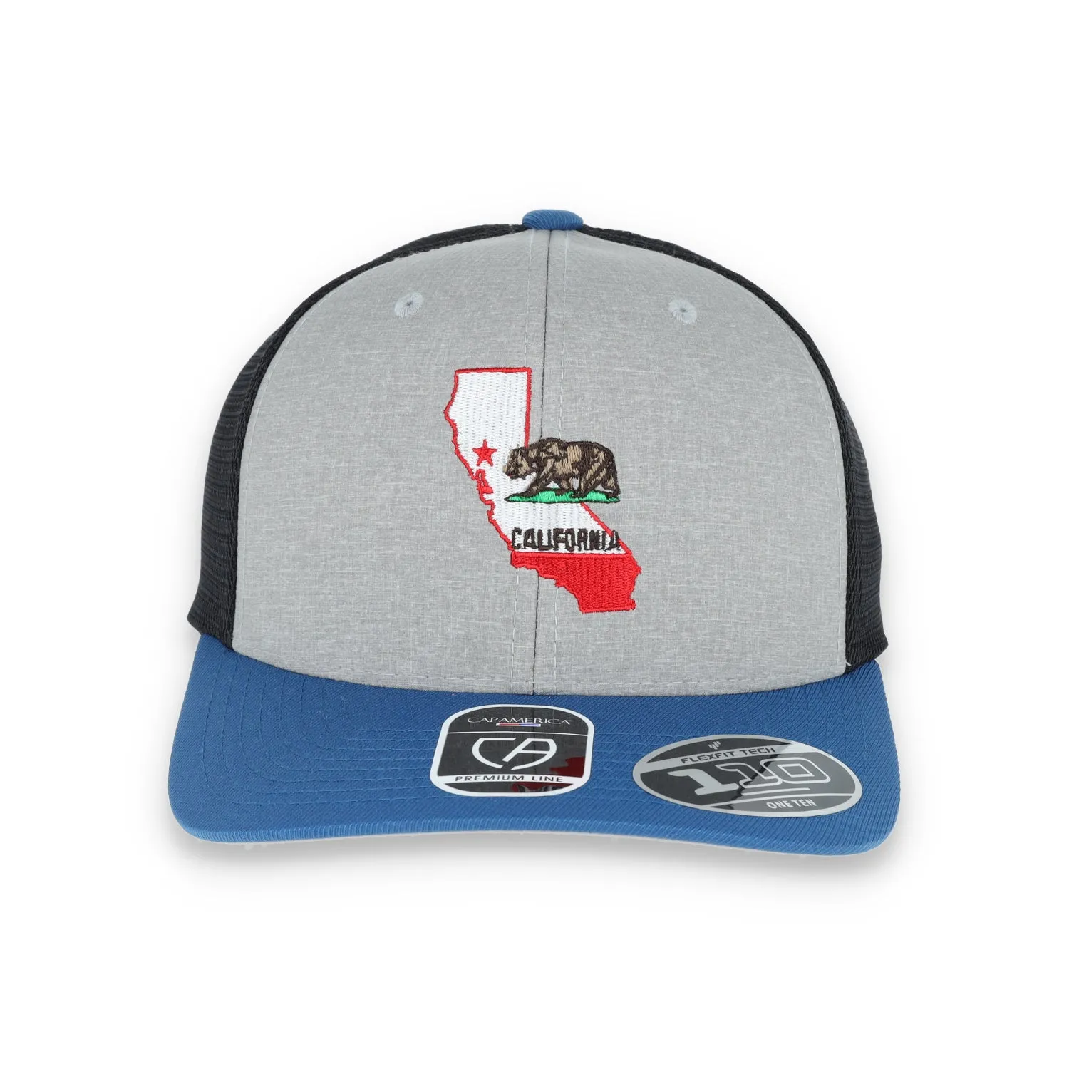 THE COLISEUM CALIFORNIA STATE BEAR TRUCKER Flexfit® SNAPBACK Melange Mesh Back HAT-MELANGE/BLUE
