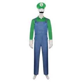 The Super Mario Bros Luigi Cosplay Costume Outfits Halloween Carnival Party Suit