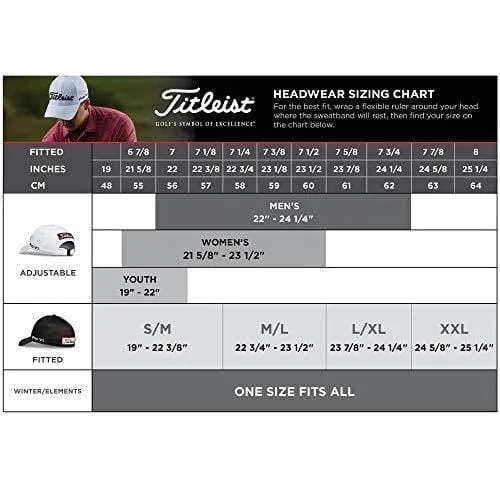 Titleist Men's Tour Performance Golf Hat, Charcoal/Grey