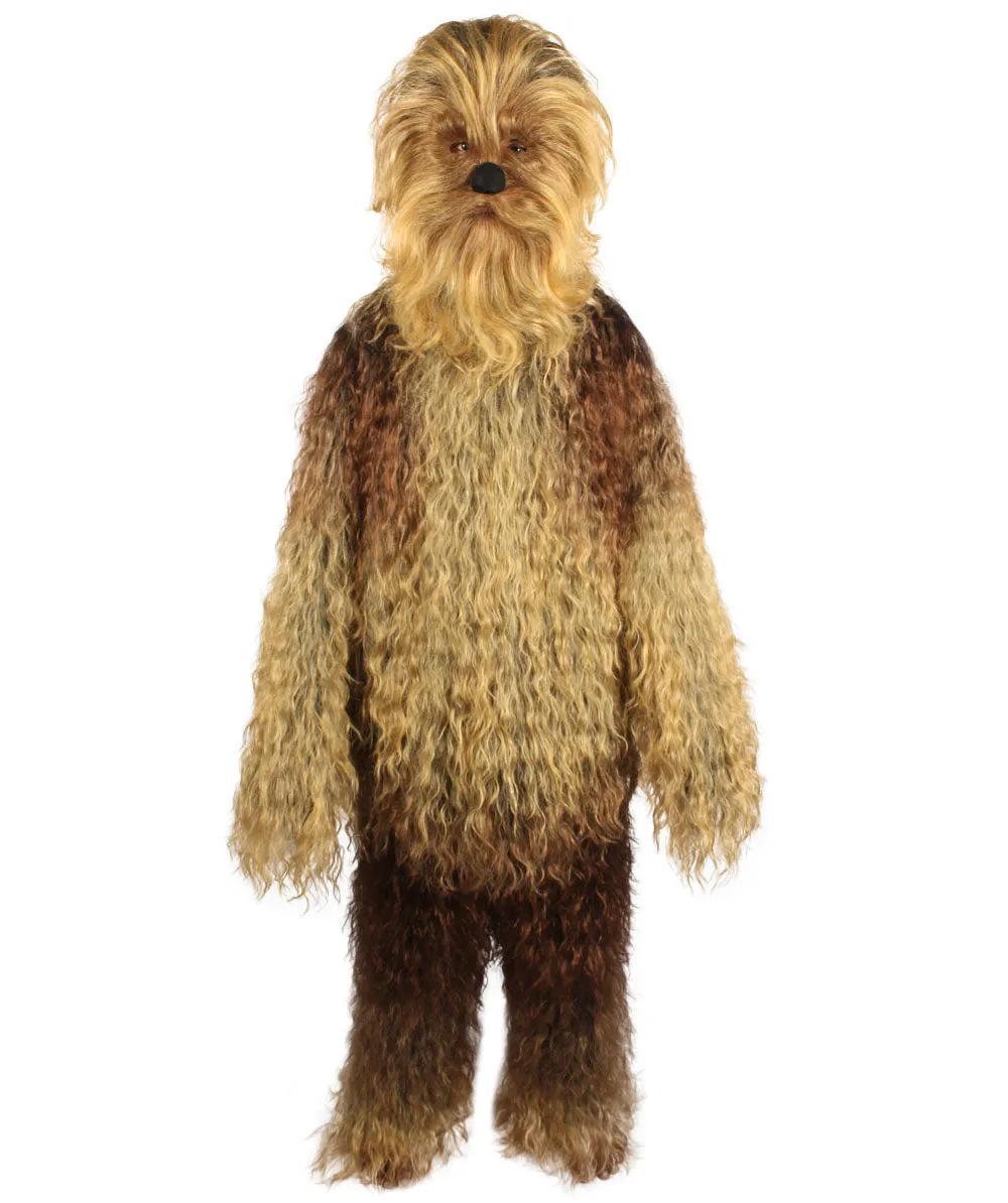 Unisex Hairy Warrior Ape Military Leader Resistance Fighter Multiple Colors Option Cosplay Costume and Wigs Bundle