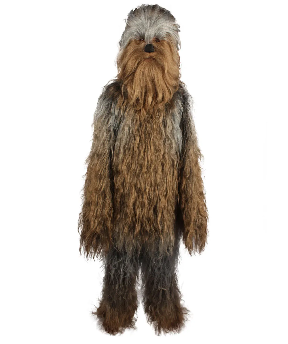 Unisex Hairy Warrior Ape Military Leader Resistance Fighter Multiple Colors Option Cosplay Costume and Wigs Bundle