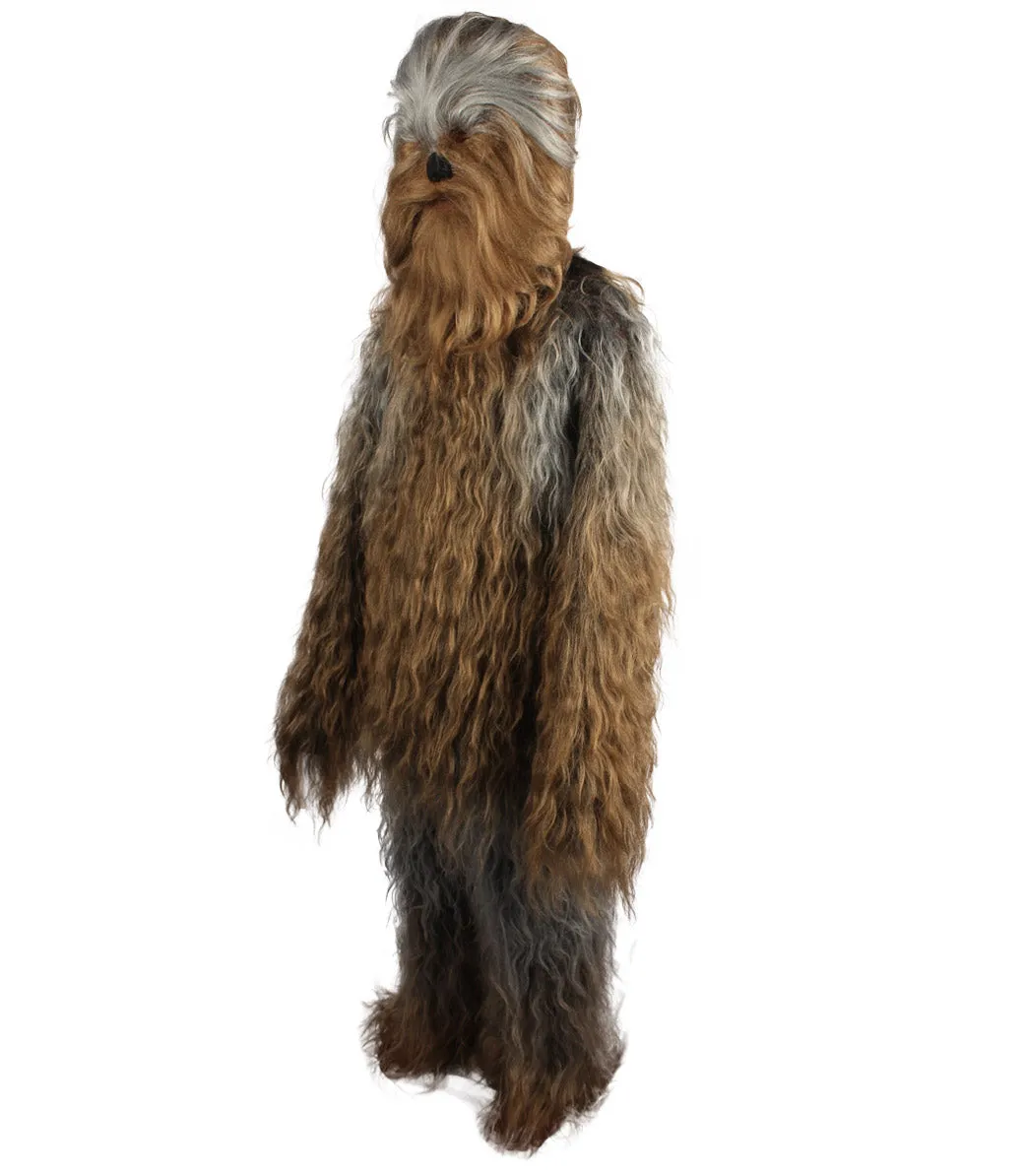 Unisex Hairy Warrior Ape Military Leader Resistance Fighter Multiple Colors Option Cosplay Costume and Wigs Bundle