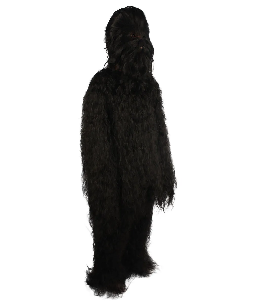 Unisex Hairy Warrior Ape Military Leader Resistance Fighter Multiple Colors Option Cosplay Costume and Wigs Bundle