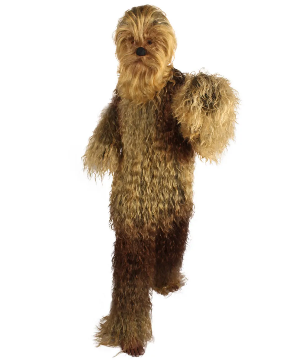 Unisex Hairy Warrior Ape Military Leader Resistance Fighter Multiple Colors Option Cosplay Costume and Wigs Bundle