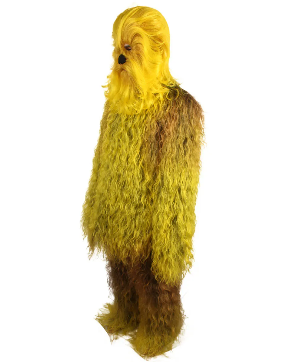 Unisex Hairy Warrior Ape Military Leader Resistance Fighter Multiple Colors Option Cosplay Costume and Wigs Bundle