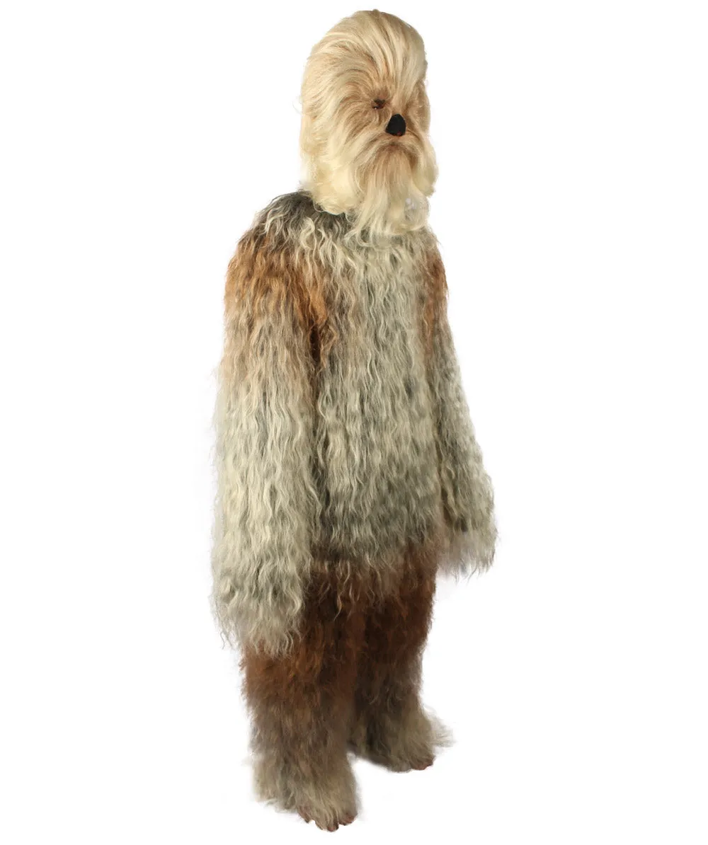 Unisex Hairy Warrior Ape Military Leader Resistance Fighter Multiple Colors Option Cosplay Costume and Wigs Bundle