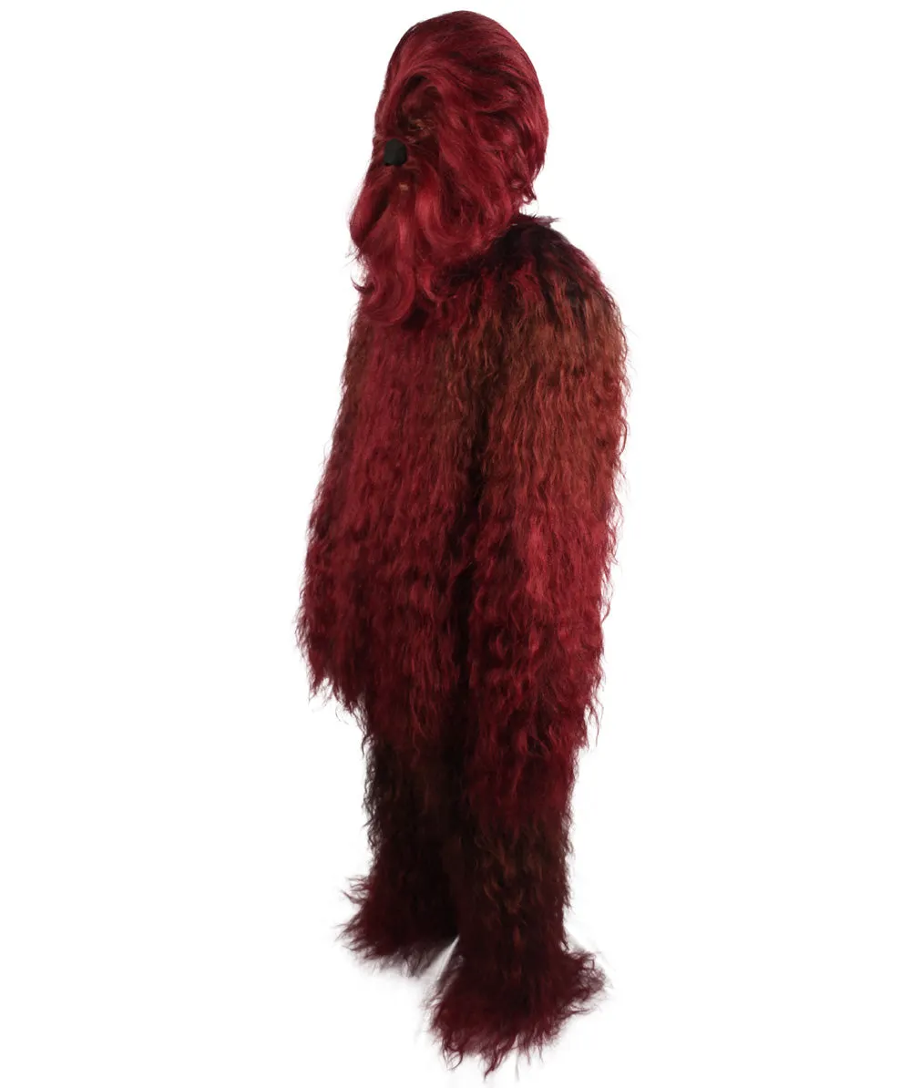 Unisex Hairy Warrior Ape Military Leader Resistance Fighter Multiple Colors Option Cosplay Costume and Wigs Bundle