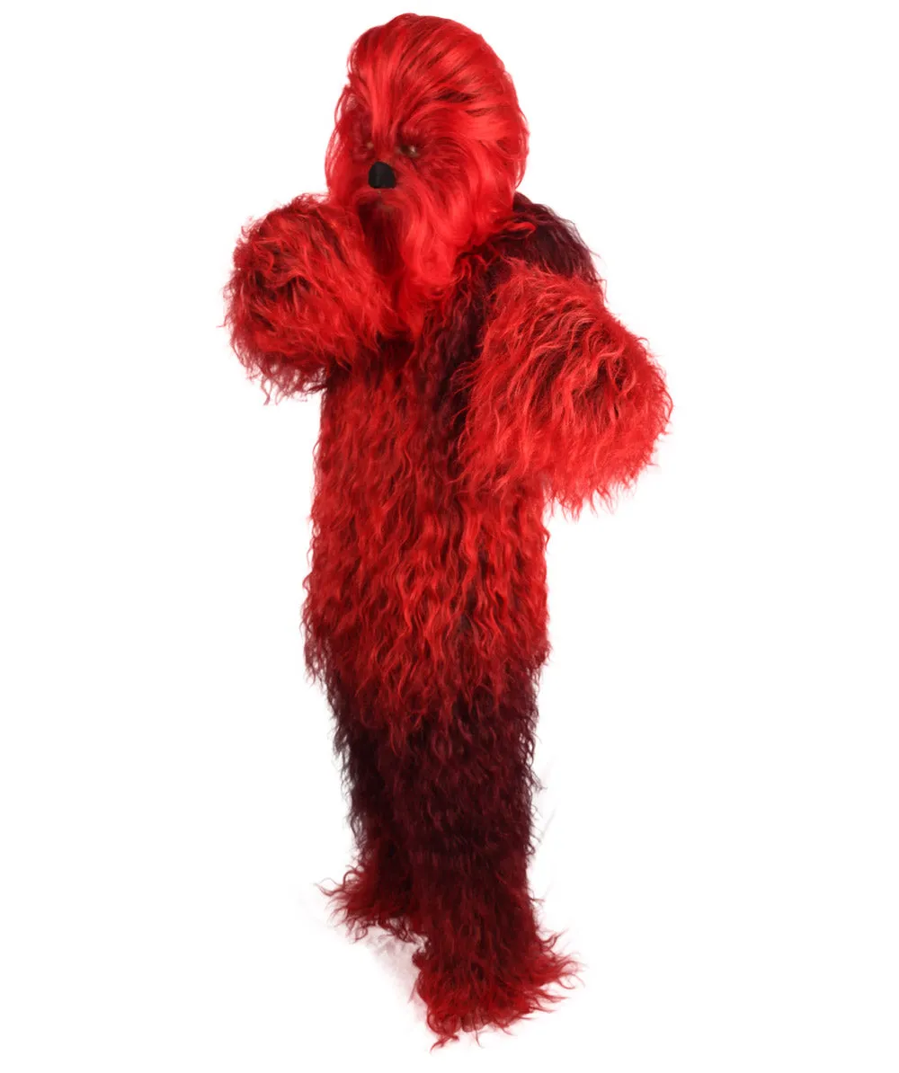 Unisex Hairy Warrior Ape Military Leader Resistance Fighter Multiple Colors Option Cosplay Costume and Wigs Bundle