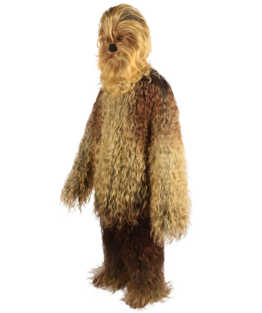 Unisex Hairy Warrior Ape Military Leader Resistance Fighter Multiple Colors Option Cosplay Costume and Wigs Bundle