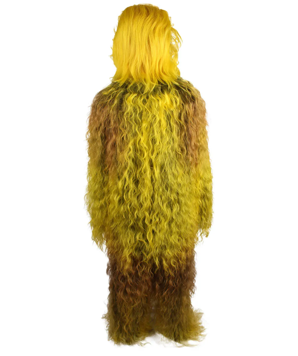 Unisex Hairy Warrior Ape Military Leader Resistance Fighter Multiple Colors Option Cosplay Costume and Wigs Bundle