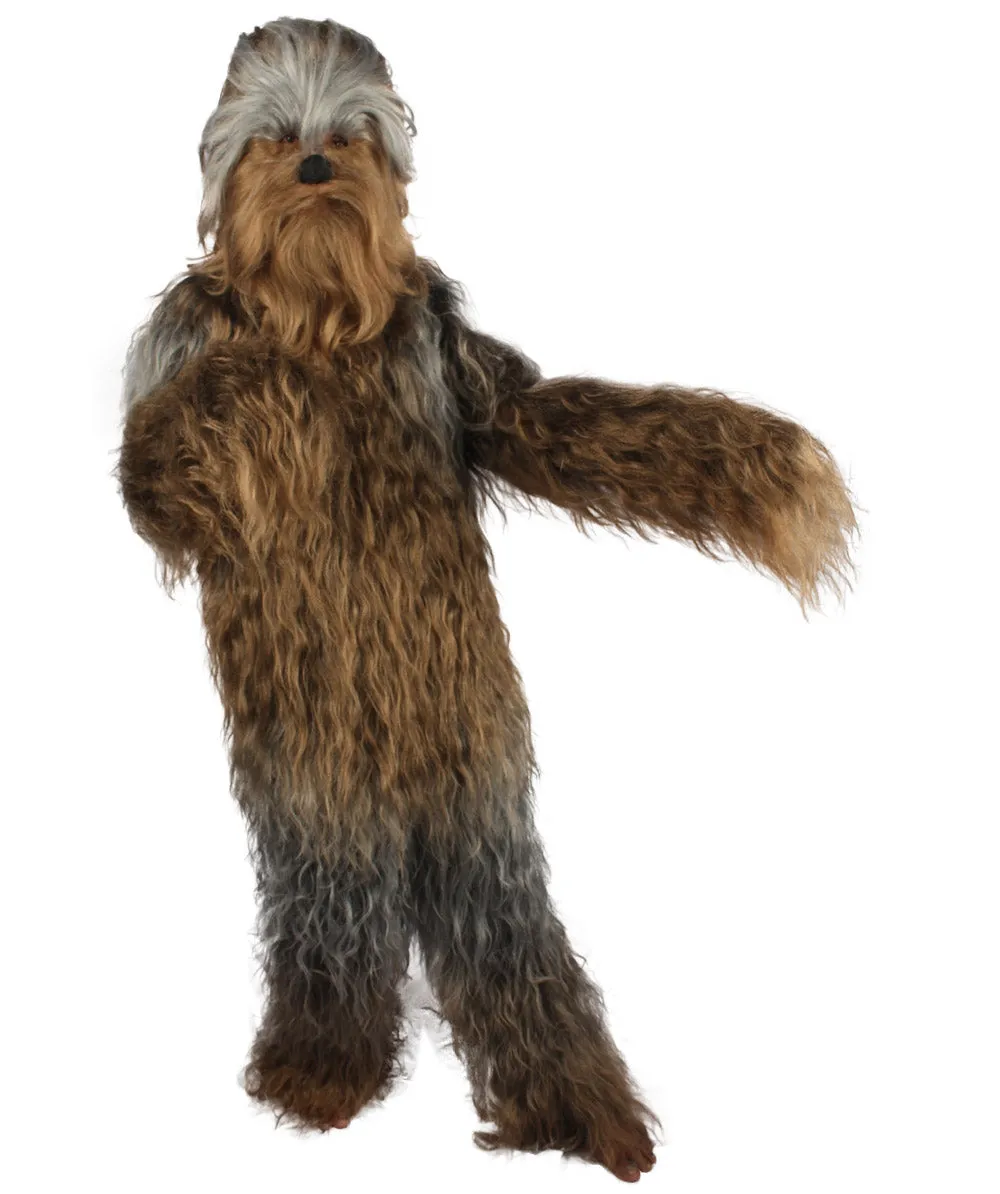Unisex Hairy Warrior Ape Military Leader Resistance Fighter Multiple Colors Option Cosplay Costume and Wigs Bundle