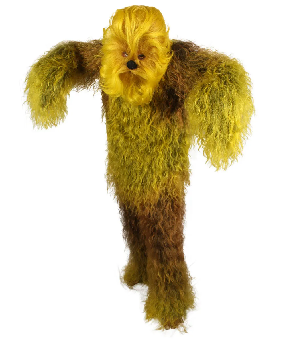 Unisex Hairy Warrior Ape Military Leader Resistance Fighter Multiple Colors Option Cosplay Costume and Wigs Bundle