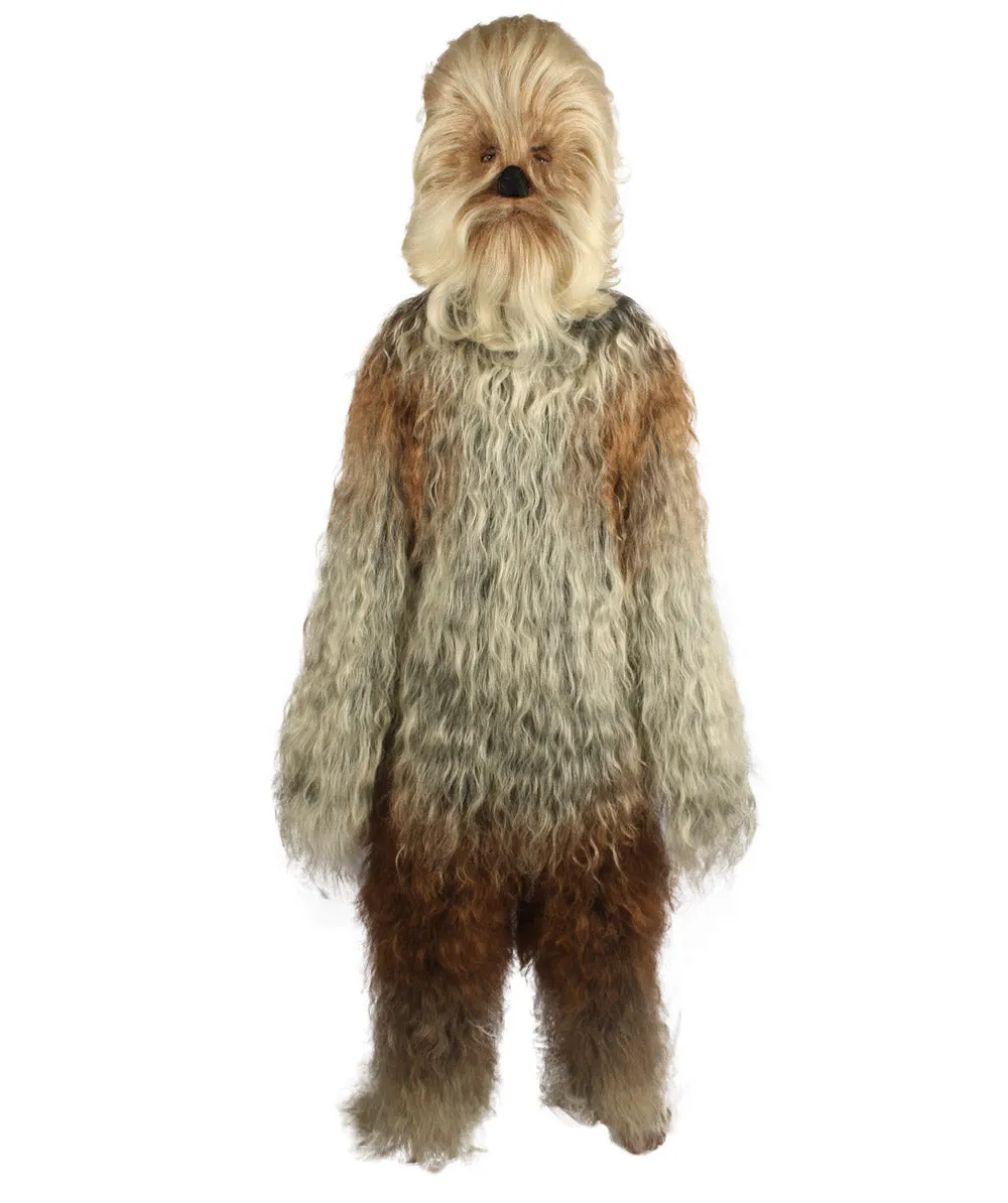 Unisex Hairy Warrior Ape Military Leader Resistance Fighter Multiple Colors Option Cosplay Costume and Wigs Bundle