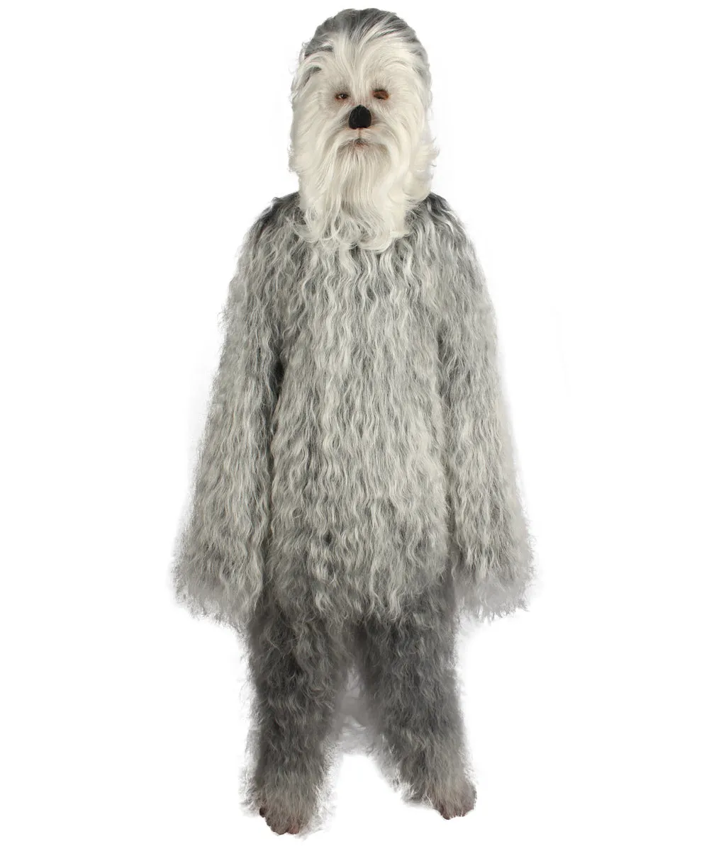 Unisex Hairy Warrior Ape Military Leader Resistance Fighter Multiple Colors Option Cosplay Costume and Wigs Bundle