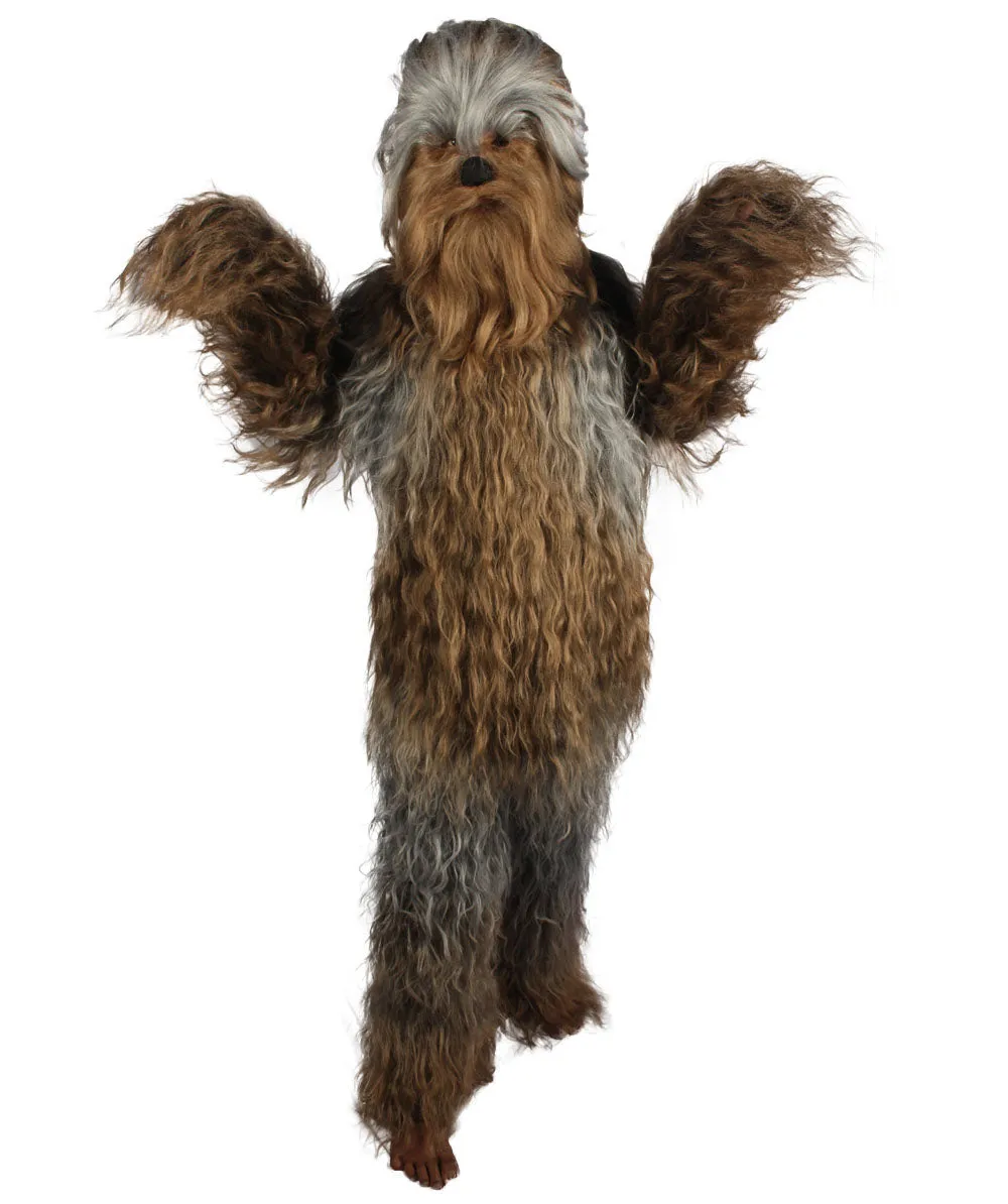 Unisex Hairy Warrior Ape Military Leader Resistance Fighter Multiple Colors Option Cosplay Costume and Wigs Bundle