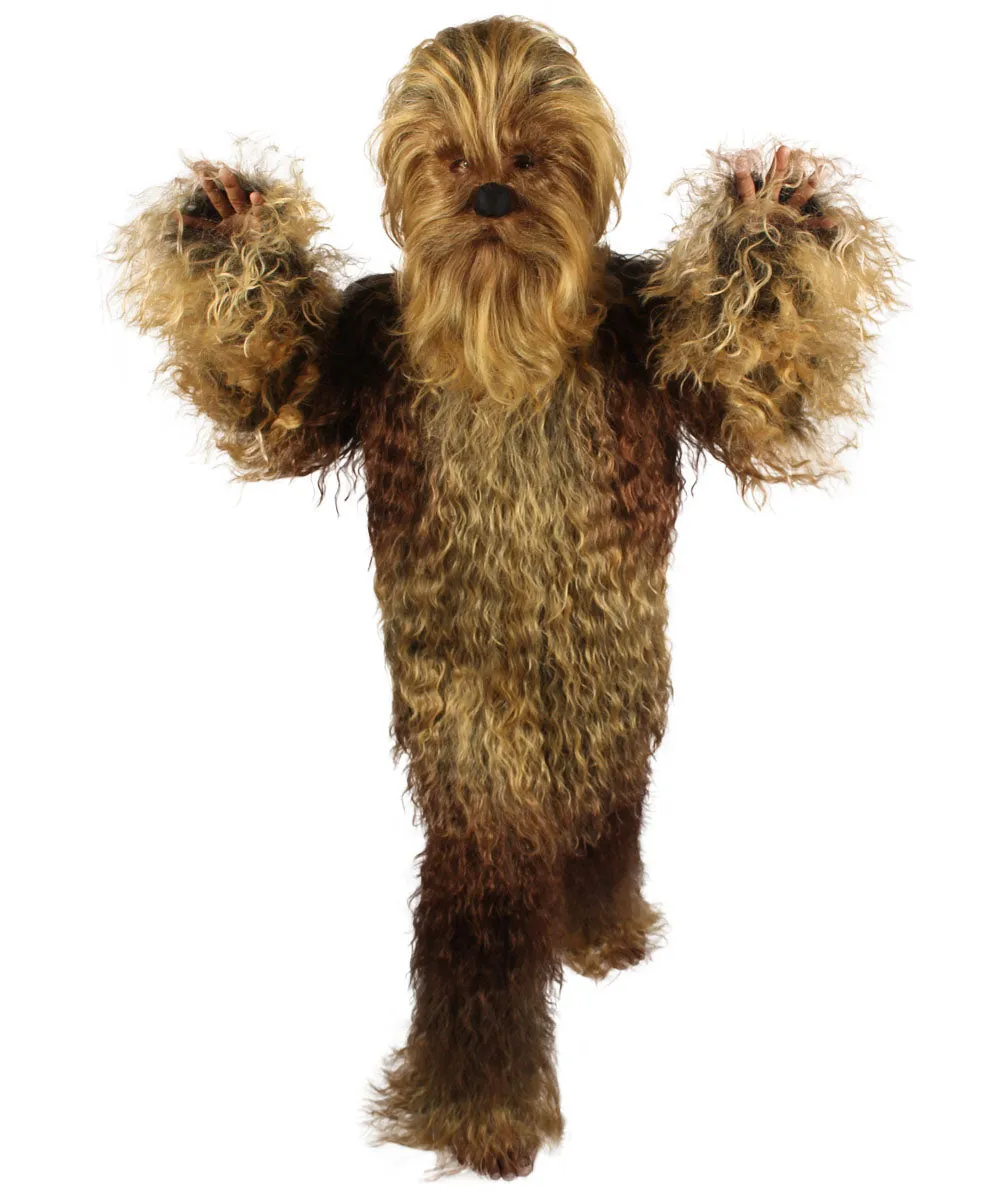 Unisex Hairy Warrior Ape Military Leader Resistance Fighter Multiple Colors Option Cosplay Costume and Wigs Bundle