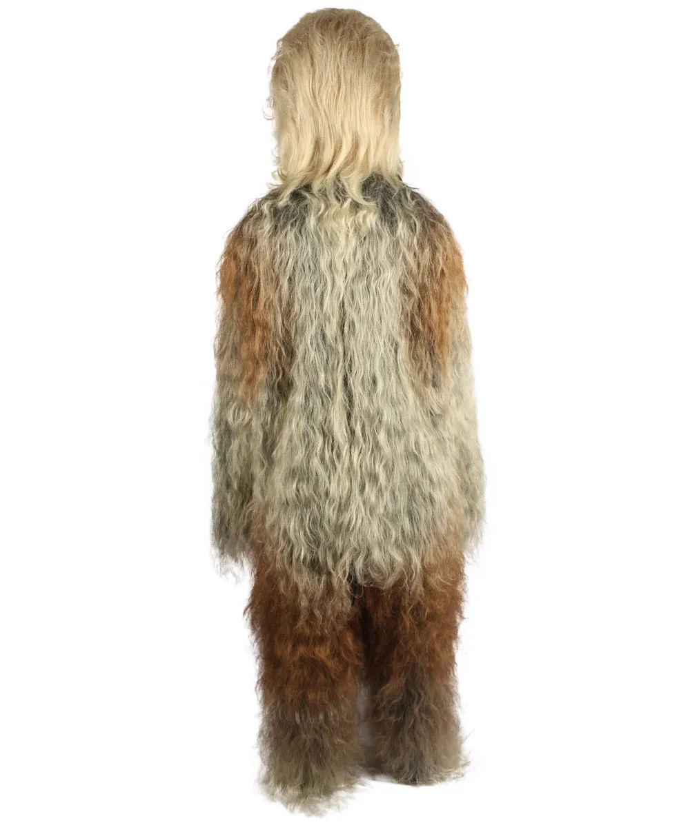 Unisex Hairy Warrior Ape Military Leader Resistance Fighter Multiple Colors Option Cosplay Costume and Wigs Bundle