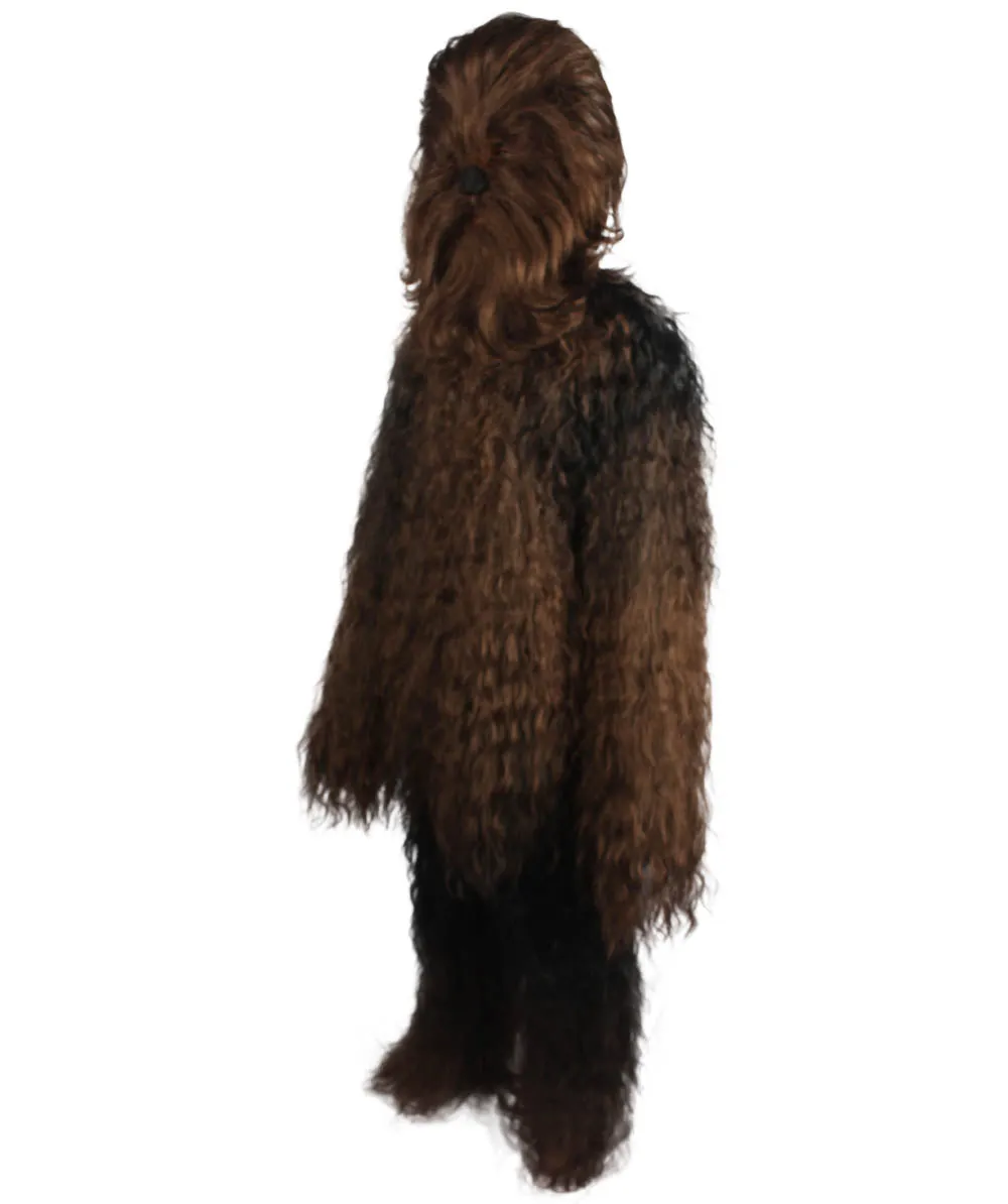 Unisex Hairy Warrior Ape Military Leader Resistance Fighter Multiple Colors Option Cosplay Costume and Wigs Bundle
