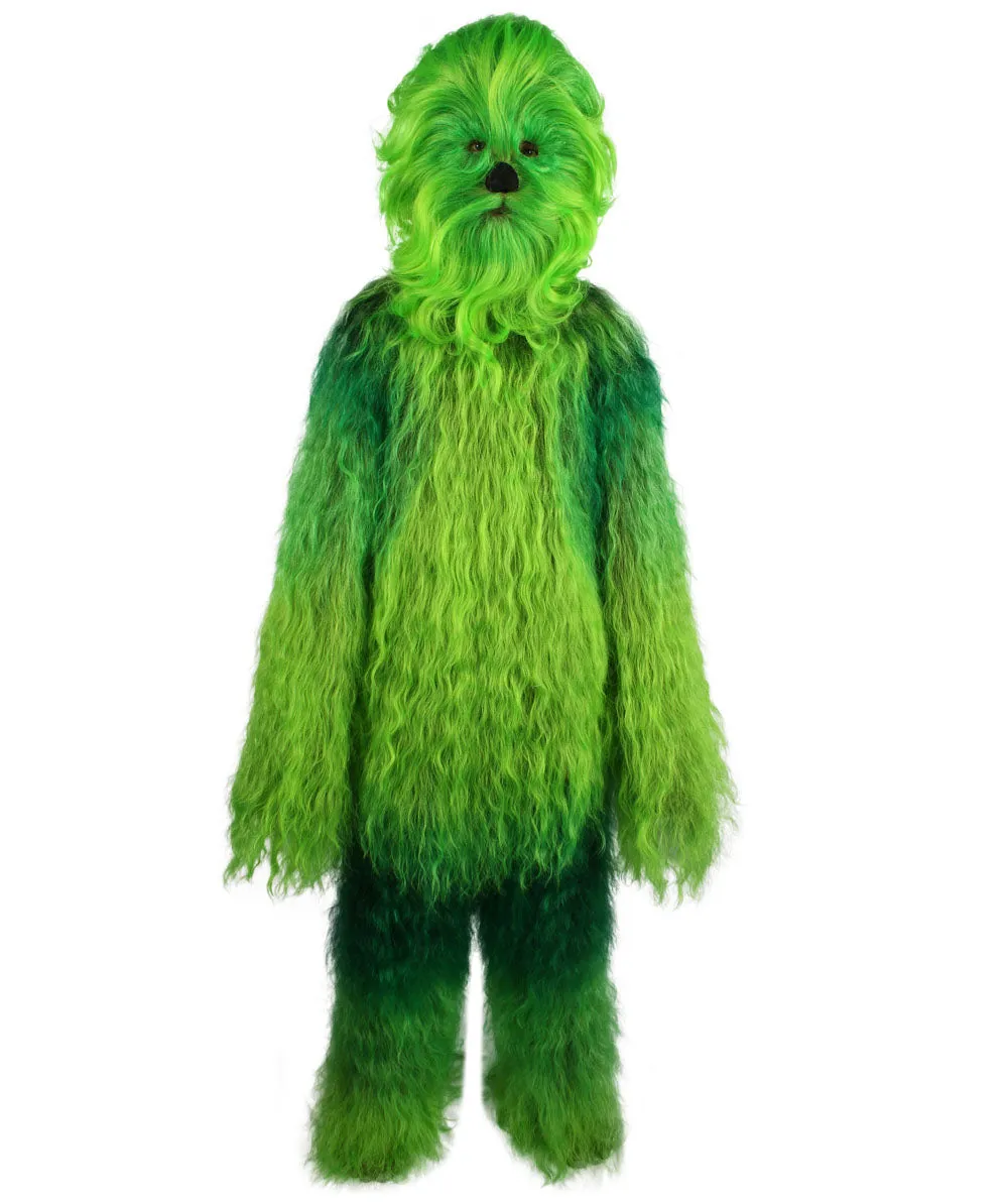 Unisex Hairy Warrior Ape Military Leader Resistance Fighter Multiple Colors Option Cosplay Costume and Wigs Bundle