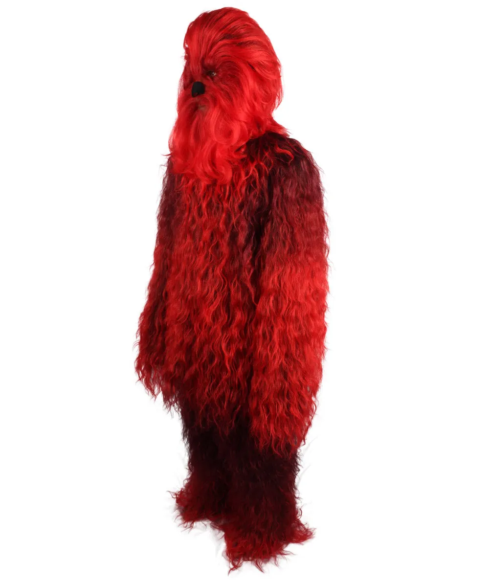 Unisex Hairy Warrior Ape Military Leader Resistance Fighter Multiple Colors Option Cosplay Costume and Wigs Bundle