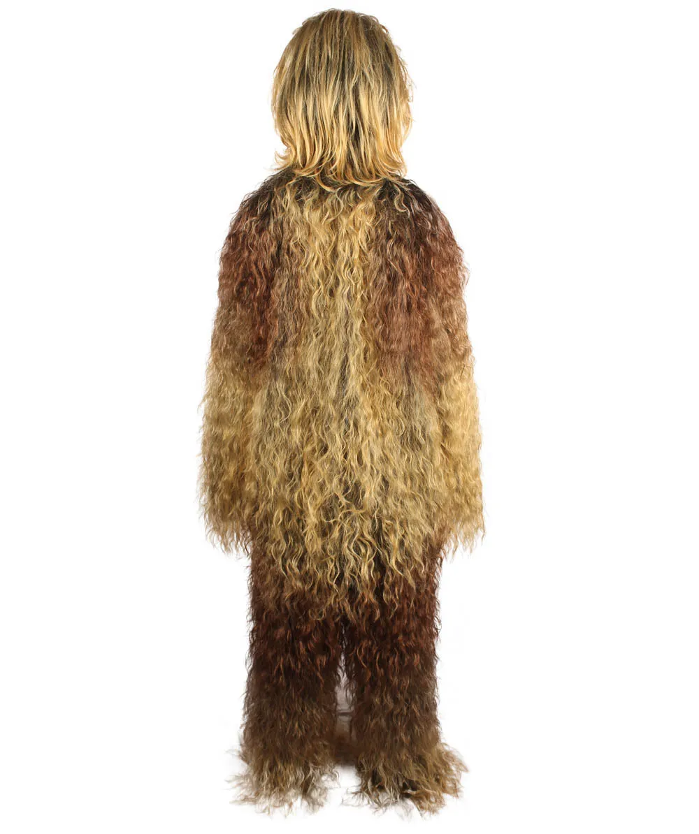Unisex Hairy Warrior Ape Military Leader Resistance Fighter Multiple Colors Option Cosplay Costume and Wigs Bundle