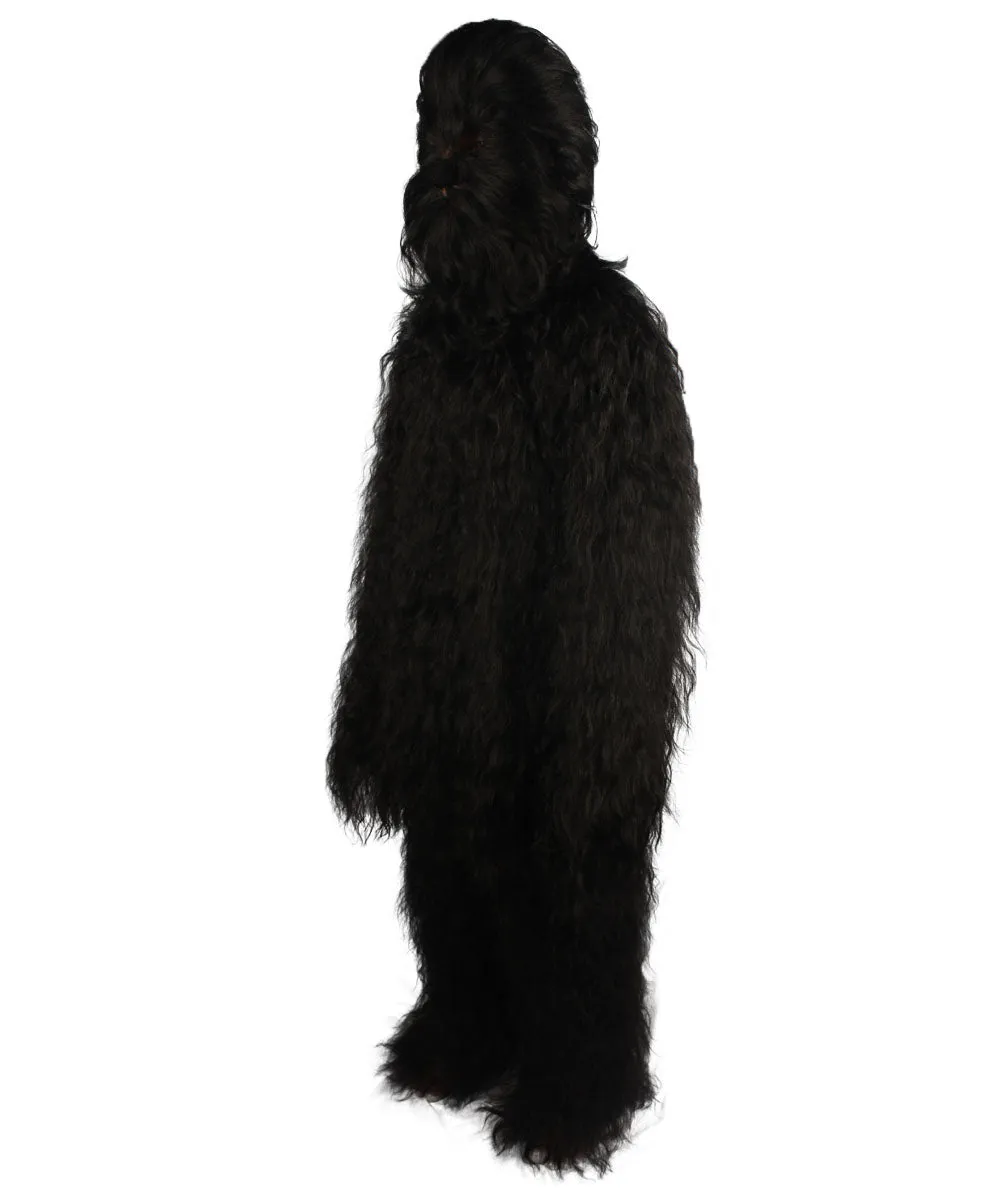 Unisex Hairy Warrior Ape Military Leader Resistance Fighter Multiple Colors Option Cosplay Costume and Wigs Bundle