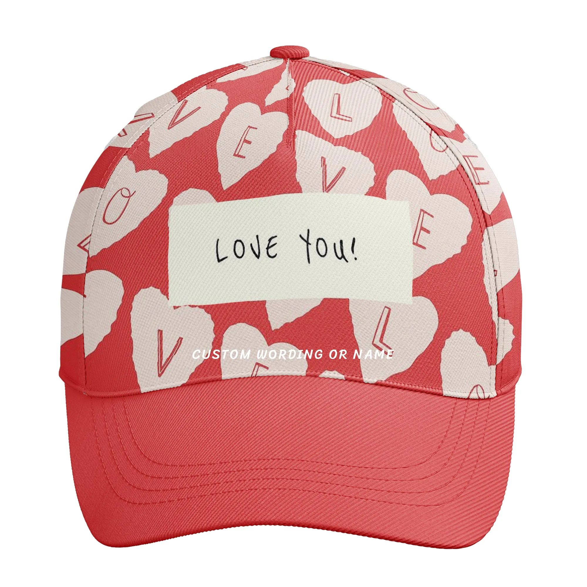 Valentine's Day gift - Customized Couple Sports Caps - ‘LOVE YOU’