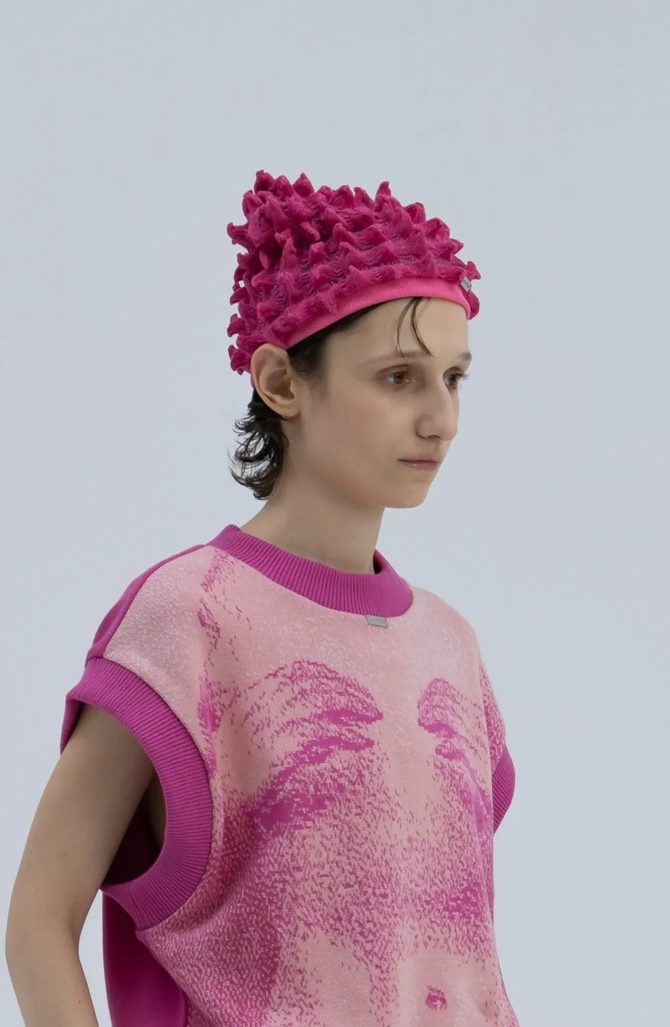 Versatile Spiky Embroidery Knit Cap(Blue)