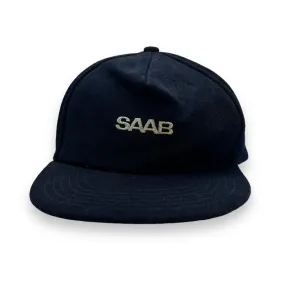 Vintage 90's SAAB Embroidered Logo Spellout Motorsports Wool Baseball Cap