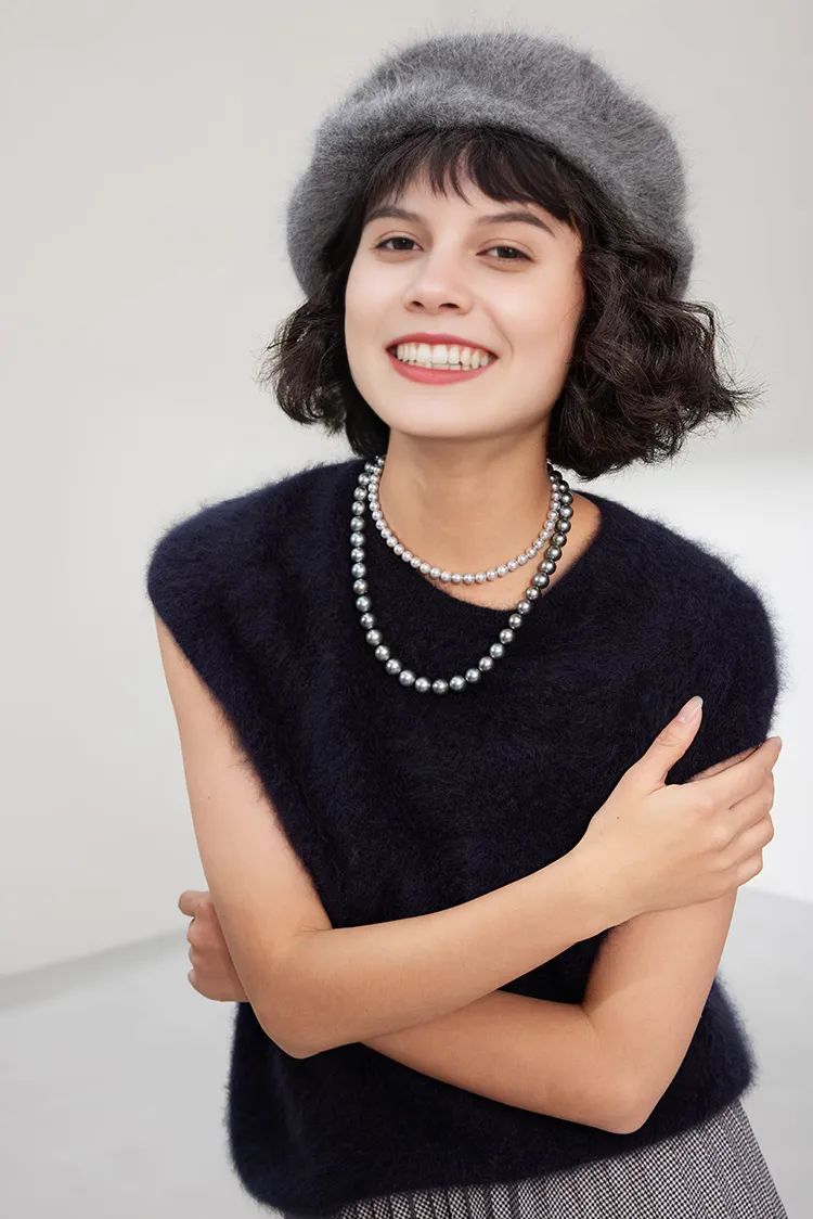 Vintage-inspired Cashmere French Beret Hat
