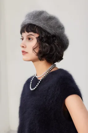 Vintage-inspired Cashmere French Beret Hat