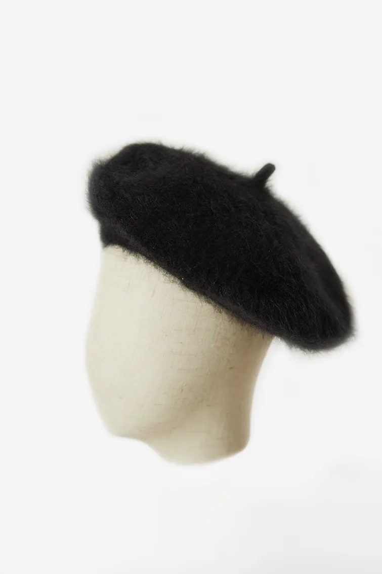 Vintage-inspired Cashmere French Beret Hat