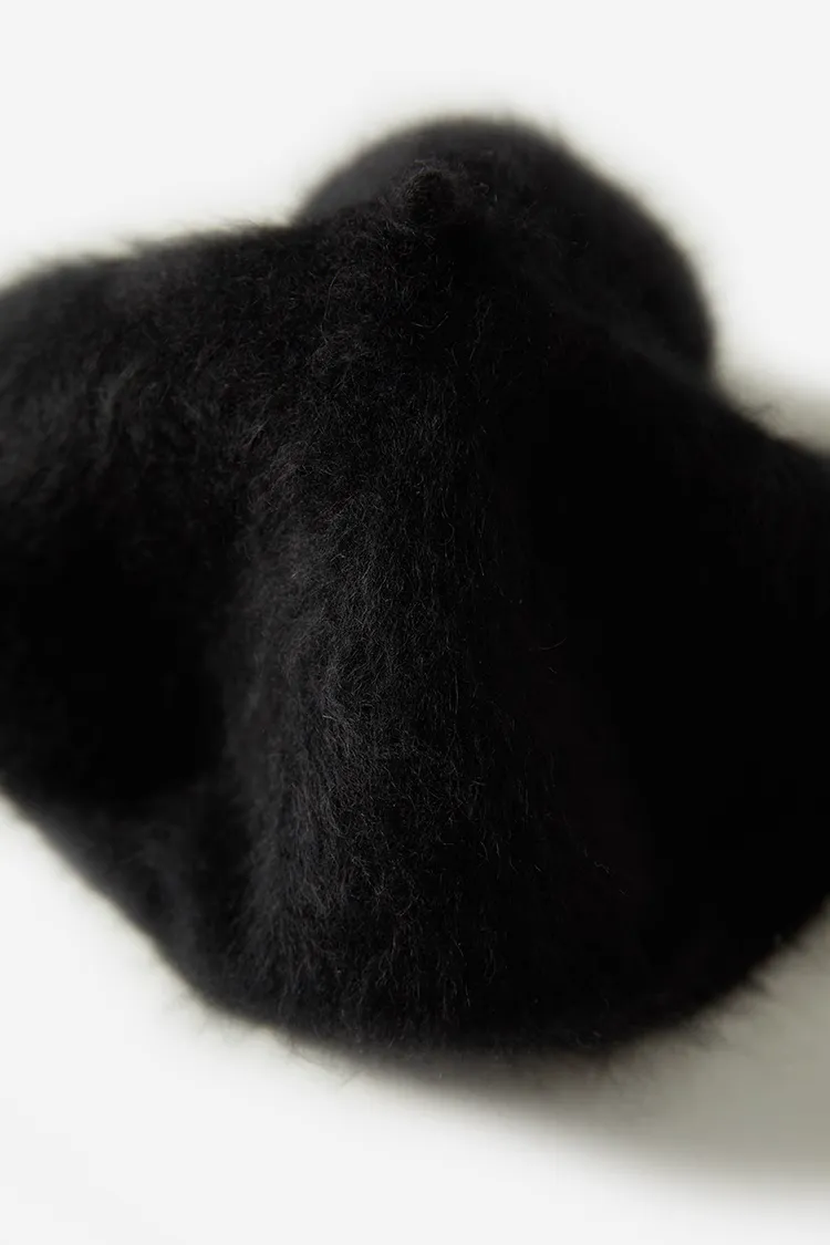 Vintage-inspired Cashmere French Beret Hat
