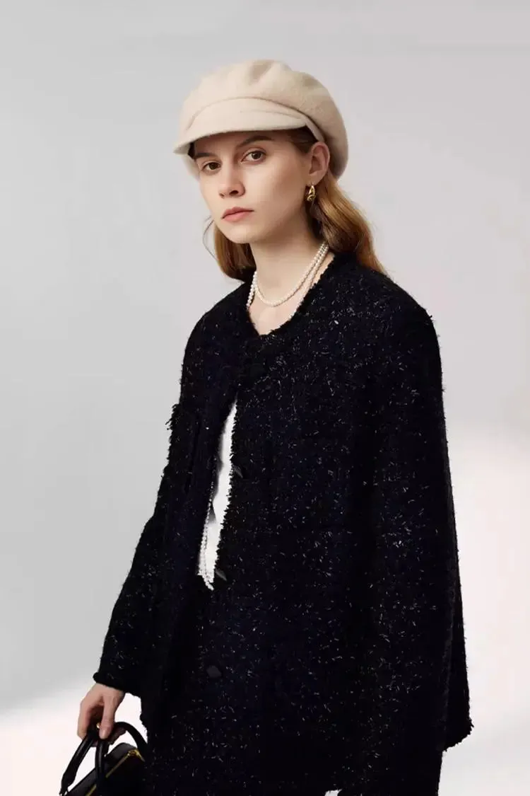 Vintage Wool Beret Hat with Visor