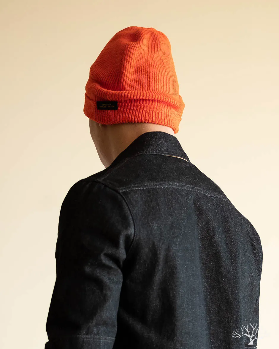 Wool Knit Watch Cap - Safety Orange