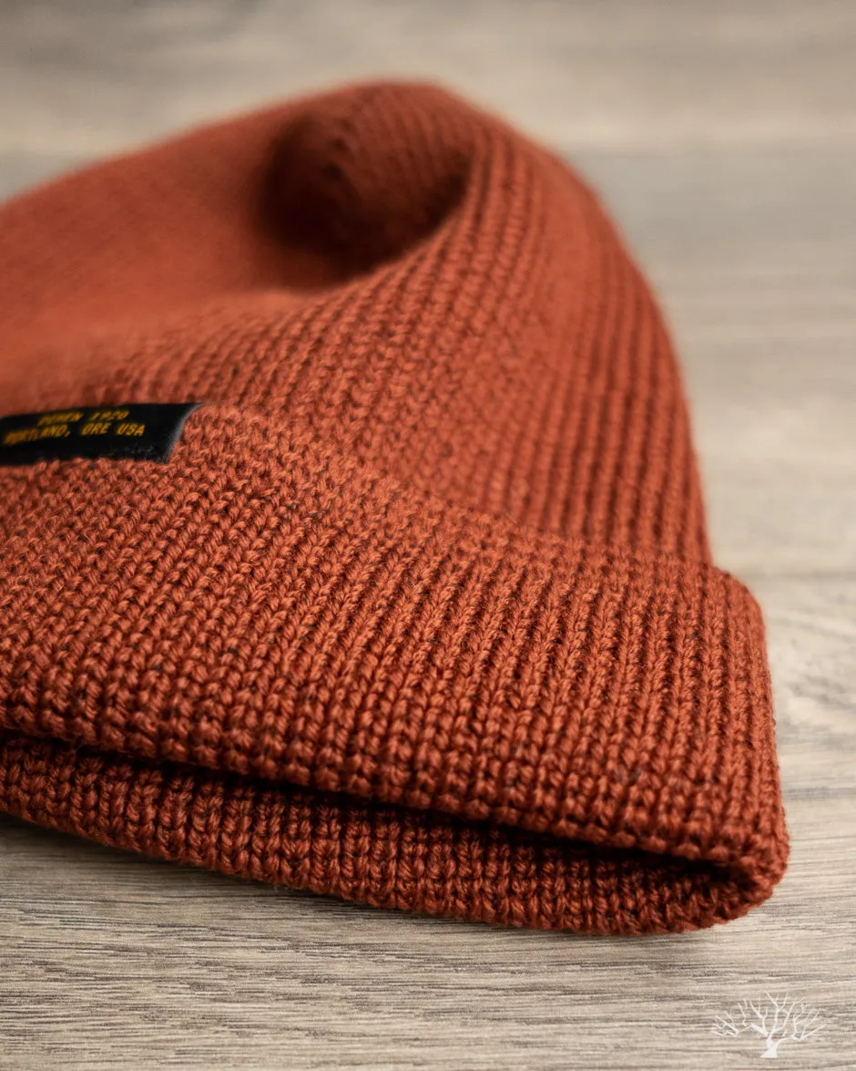 Wool Knit Watch Cap - Tobacco