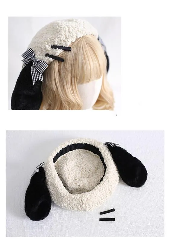 Xiaogui~Kawaii Pachocco Dog Ear Round Lolita Beret